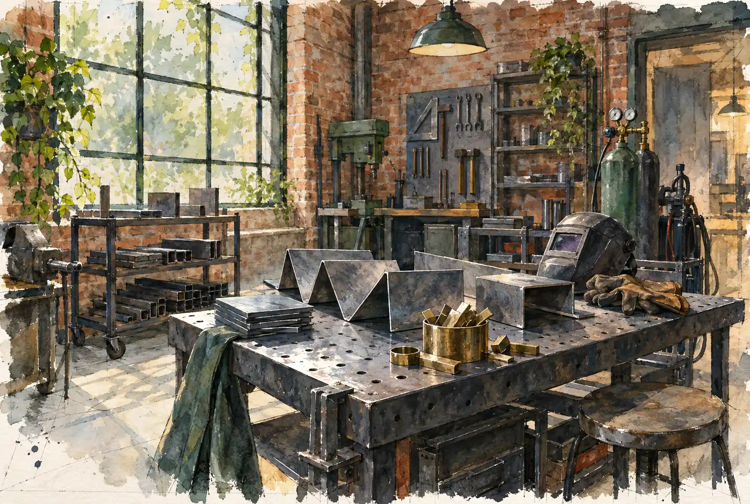 Illustration of fabrication businesses and their working space
